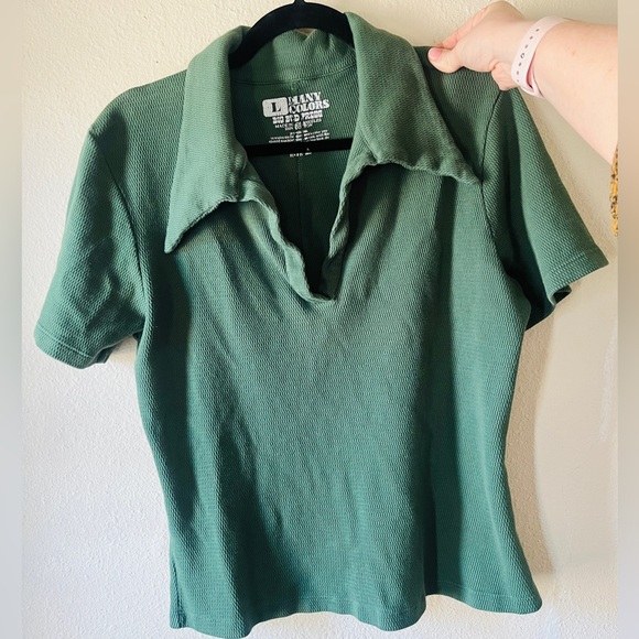Big Bud Press Short Sleeve Fisherman Polo in Forest Green - Picture 1 of 5